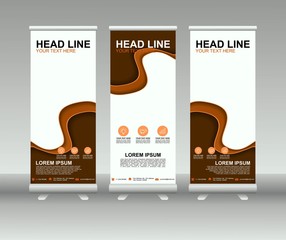 Wall Mural - Roll up banner stand. Modern vertical flag Banner template design with abstract background can be used for Annual Report, Cover, Flyer, Magazine, Presentation, Poster, Web banner, Website