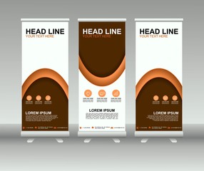 Wall Mural - Roll up banner stand. Modern vertical flag Banner template design with abstract background can be used for Annual Report, Cover, Flyer, Magazine, Presentation, Poster, Web banner, Website