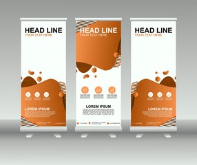 Wall Mural - Roll up banner stand. Modern vertical flag Banner template design with abstract background can be used for Annual Report, Cover, Flyer, Magazine, Presentation, Poster, Web banner, Website