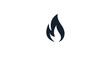 Leinwandbild Motiv fire flames black  icon