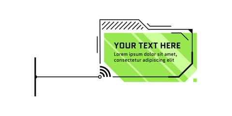Poster - HUD futuristic style callout title. Infographic call out box bar and modern digital info sci-fi frame layout template. Interface UI and GUI textbox element. Vector illustration