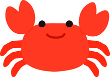 Flatcolored Cute Crab