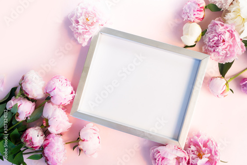 Fresh peony flowers