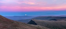 Moonrise Over Brecon Beacons, Wales