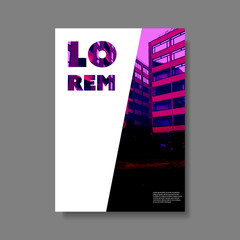 Wall Mural - Modern Style Flyer or Cover Design for Your Business with Urban Theme - Applicable for Business Reports, Presentations, Placards, Posters
