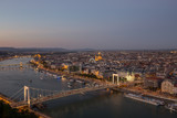 Fototapeta Most - Aerial view of the cityscape in Budapest