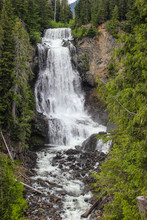 Bridal Veil Falls In Bridal Veil Falls Provincial Park, British Columbia, Canada. Beautiful Natural Colors.