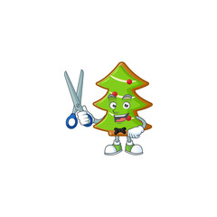 Sticker - Happy Barber trees cookies mascot cartoon character style