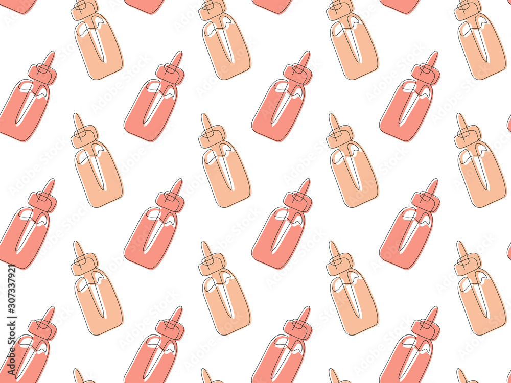 Vial Pattern Seamless pattern of vials with pipettes for essential oil from the ...