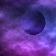 Wall Mural - stars, planet and galaxy in cosmos universe, space and time travel science background