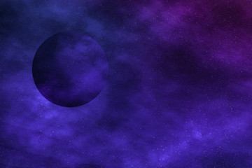 Wall Mural - stars, planet and galaxy in cosmos universe, space and time travel science background