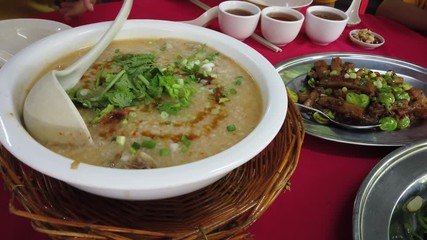 Sticker - Boiled pork is a popular breakfast