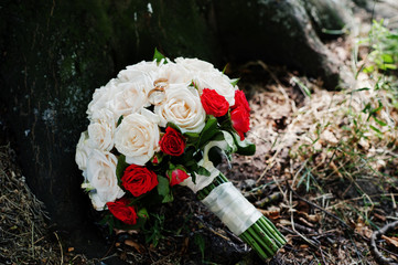 Wall Mural - Beautiful modern and elegance wedding bouquet.