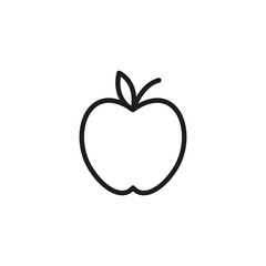 Wall Mural - Simple apple line icon.