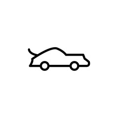 Poster - Simple car line icon.