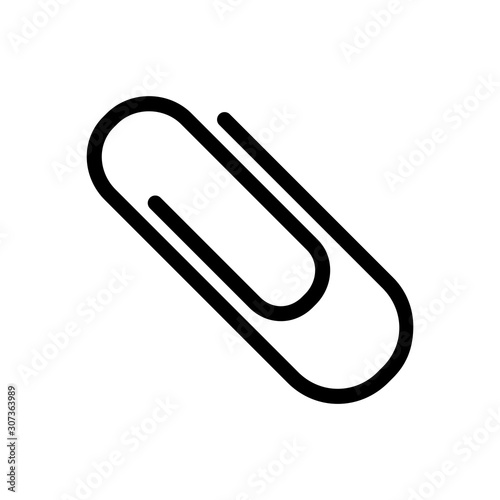 Fotografía paper clip - stationary icon vector design template