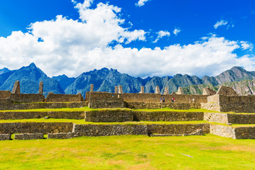 Wall Mural - View of the ancient city of Machu Picchu, Peru.