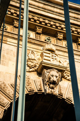 Wall Mural - Budapest the Capital city of Hungary is divided by the River Danube.The Chain Bridge opened in 1849 was designed by UK engineer William Tierney Clark