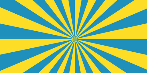 Geometric line design Blue and yellow Stripes shine like the sun.