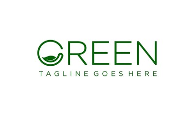 Poster - Creative green for logo design concept G letter