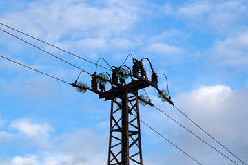 power line against the sky