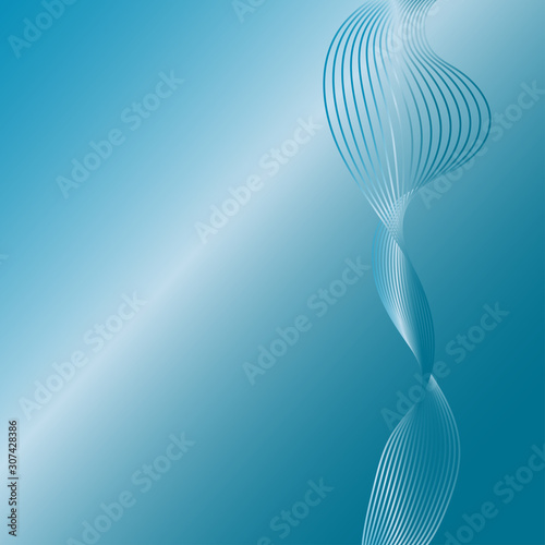 Wave lines with blend effect on fluid gradient, abstract background colorful ...