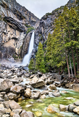 Sticker - Lower Yosemite Fall in Yosemite National Park, California