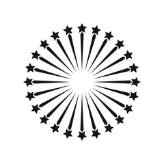 Wall Mural - bright fireworks cartoon, celebration icon vector