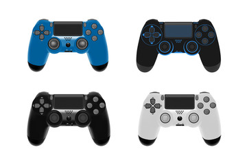 Sticker - Gamepad for a game console in vector on a white background.Joystick for the new console vector illustration.