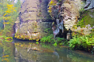 Sticker - Kirnitzschtal in der Saechsischen Schweiz - Kirnitzschtal in the Elbe sandstone mountains