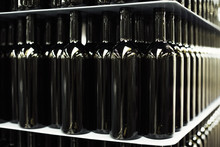 Dark Brown Empty Wine Bottles