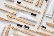 Composition Of Wood Toothbrushes And Paste