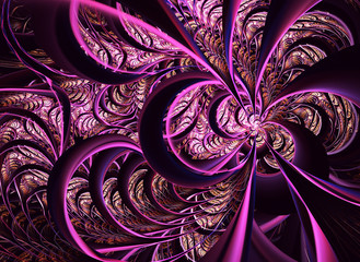 Wall Mural - Abstract color dynamic background with lighting effect. Fractal art