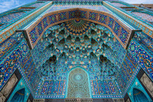 Mosaic Decoration Of Entrance Of One Portal At Saint Petersburg Mosque In Russia. Its Minarets 49 Meters In Height And The Dome Is 39 Meters High