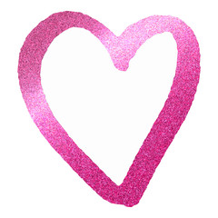 Poster - Red heart on white background. Metallic style. Abstract golden bright light. Glitter heart. Love, wedding concept. Gold glitter texture. Abstract vector illustration. Valentine day concept.