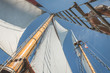 © Westend61 - Denmark, Baltic Sea, Low angle view of gaff schooner sail