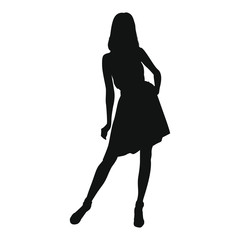 Wall Mural - Woman Posing Silhouette