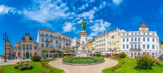 Wall Mural - COIMBRA, PORTUGAL, MAY 20, 2019: Monument to Joaquim António de Aguiar at Portagem square at Coimbra, Portugal