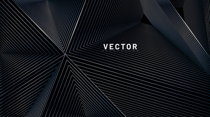 Wall Mural - abstract background vector. illusion of triangular lines. vector illustrations for wallpapers, banne