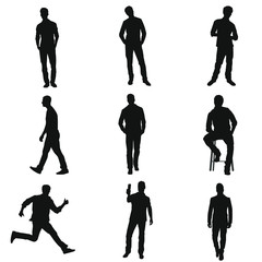 Wall Mural - Man Silhouettes