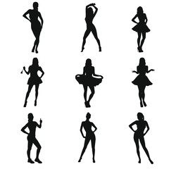 Wall Mural - Woman Silhouettes