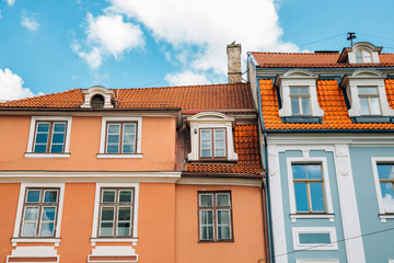 Wall Mural - Old town colorful buildings in Riga, Latvia