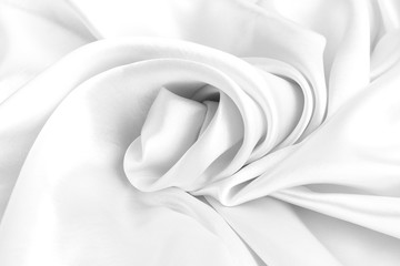 White silk texture luxurious satin for abstract background. beautiful white fabric