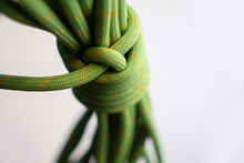 Green Rope On White Background