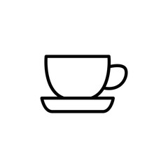 Poster - Simple cup line icon.