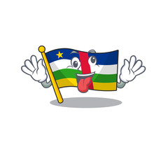 Sticker - Mascot illustration of crazy expression flag central african Cartoon character design