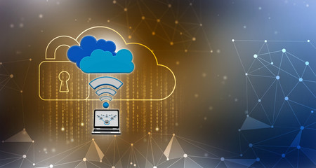 Poster - 3d rendering technology Cloud computing 