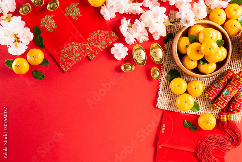 Chinese New Year Festival Decorations Pow Or Red Packet Orange