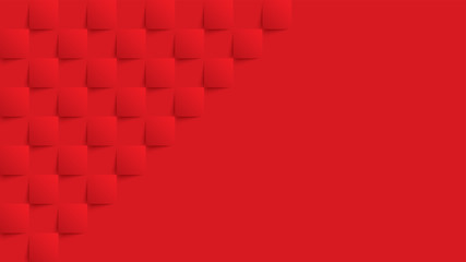 Wall Mural - Red geometric square background in paper art style. Use for banner, website cover, print ads.