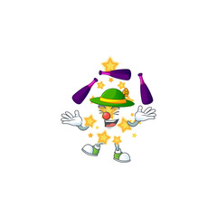 Sticker - Super cool Juggling christmas star mascot cartoon style